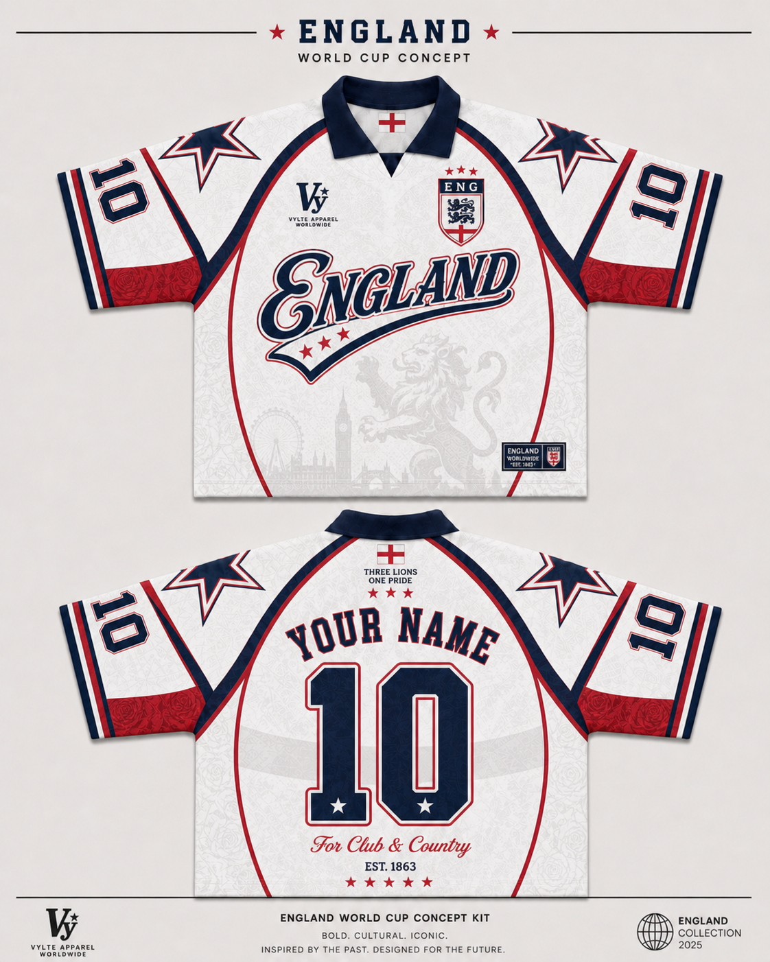 Vylte England Retro Jersey